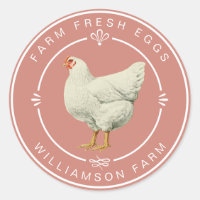 Farm Fresh Vintage Hen Egg Carton Terracotta Blush