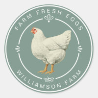 Farm Fresh Vintage Hen Eggs Carton Dusty Green