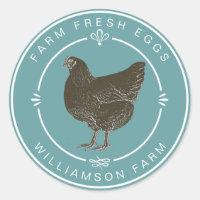 Farm Fresh Vintage Hen Eggs Carton Dusty Turquoise