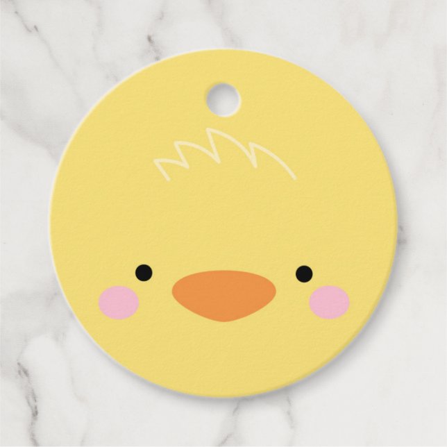 Farm Friends Curious Chick Gift Tag (Front)