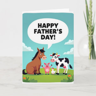 Farm Friends Fathers Day Card