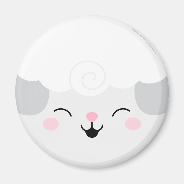 Farm Friends Laughing Lamb Magnet (Front)