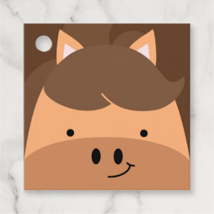 Farm Friends Perky Pony Gift Tag
