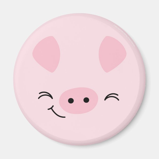 Farm Friends Playful Pig Magnet (Front)