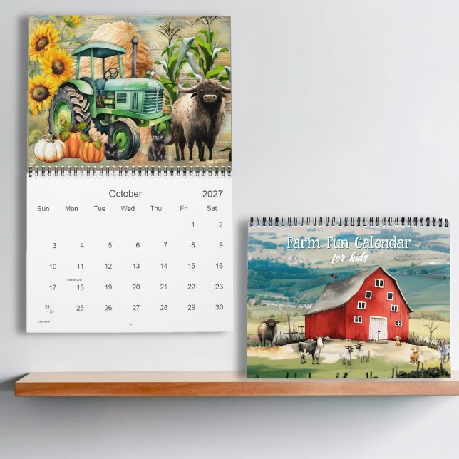 Farm Fun Kids 12-Month Wall Calendar (Creator Uploaded)