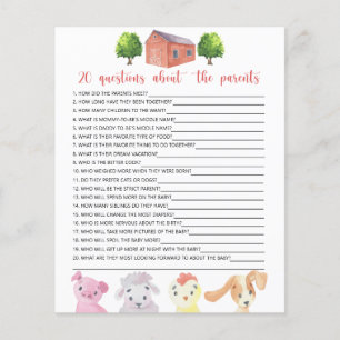 Farm - games - 20 questions about the parents