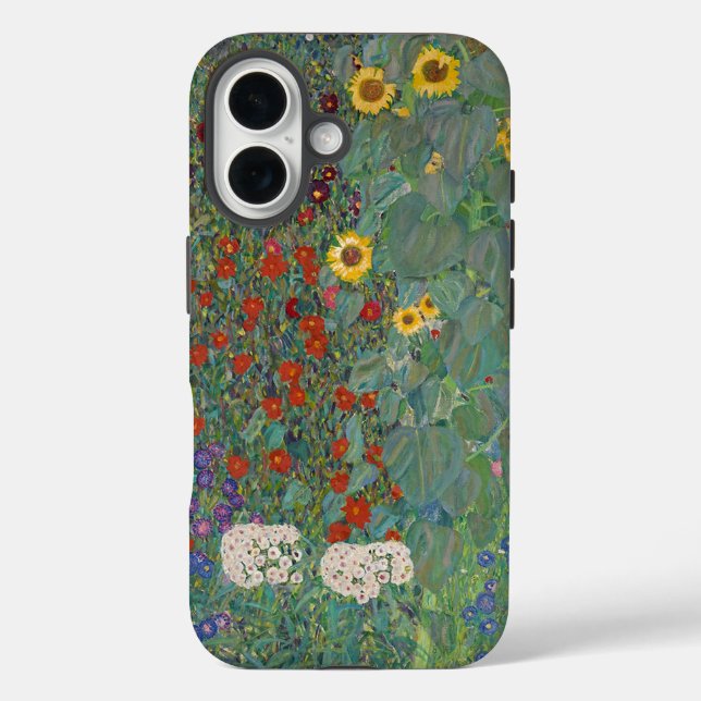 Farm Garden Sunflowers by Gustav Klimt Painting Case-Mate iPhone Case (Back)