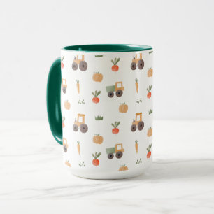Farm Garden Watercolor Fun Pattern Mug