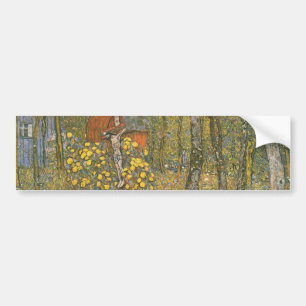 Farm Garden With Crucifix (by Gustav Klimt) Bumper Sticker