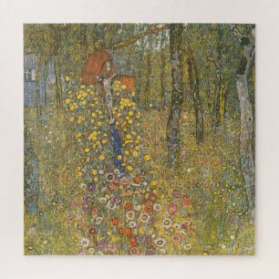 Farm Garden With Crucifix (by Gustav Klimt) Jigsaw Puzzle