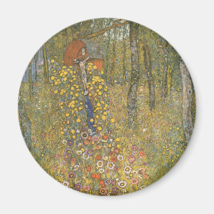 Farm Garden With Crucifix (by Gustav Klimt) Magnet