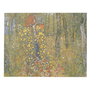 Farm Garden With Crucifix (by Gustav Klimt) Notepad