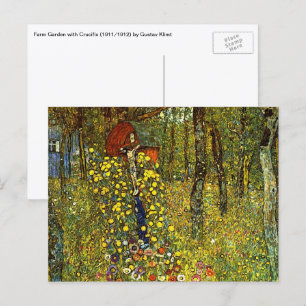 Farm Garden with Crucifix by Gustav Klimt Postcard