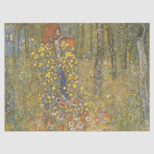 Farm Garden With Crucifix (by Gustav Klimt) Tissue Paper