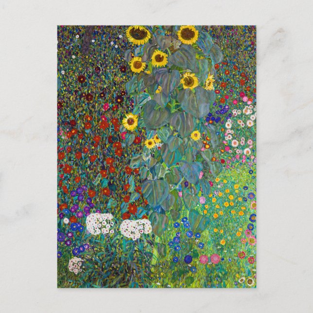 Farm Garden with Sunflowers | Gustav Klimt | Photo Postcard (Front)