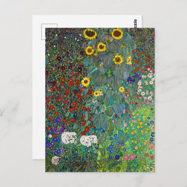 Farm Garden with Sunflowers | Gustav Klimt | Postcard (Front/Back)