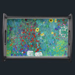 Farm Garden with Sunflowers, Gustav Klimt Serving Tray<br><div class="desc">Gustav Klimt (July 14, 1862 – February 6, 1918) was an Austrian symbolist painter and one of the most prominent members of the Vienna Secession movement. Klimt is noted for his paintings, murals, sketches, and other objets d'art. In addition to his figurative works, which include allegories and portraits, he painted...</div>
