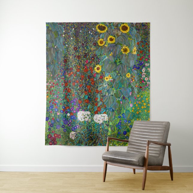 Farm Garden with Sunflowers | Gustav Klimt | Tapestry (In Situ)