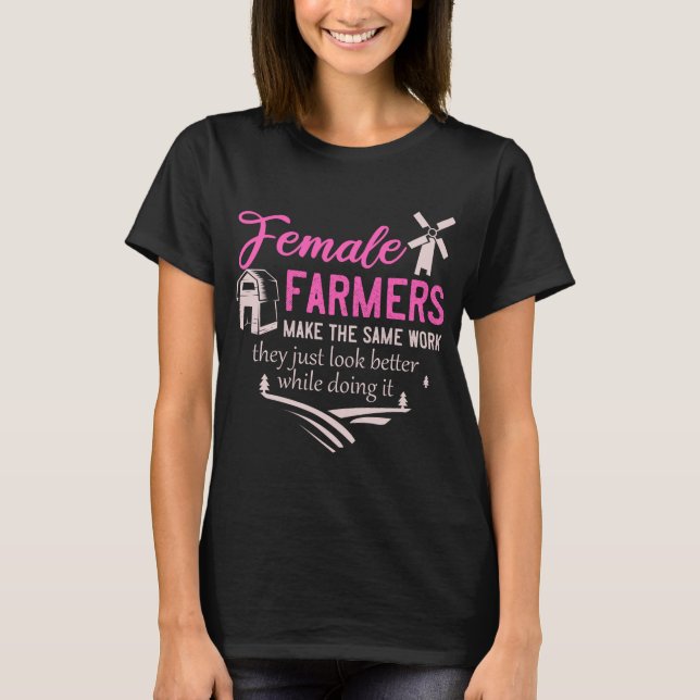 Farm Girl Animals Female Farmer Rancher Daughter T-Shirt (Front)