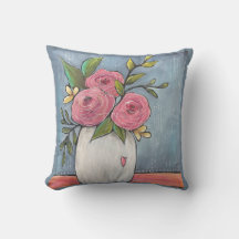 Farm Girl Artistry Pretty Floral Pillow