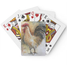Farm Girl Artistry Rooster Playing Cards