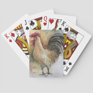 Farm Girl Artistry Rooster Playing Cards