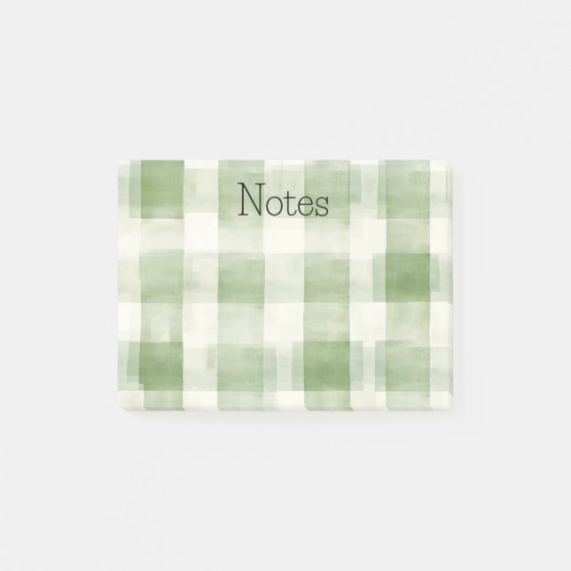 Farm Green Cream Plaid   Post-it Notes (Front)