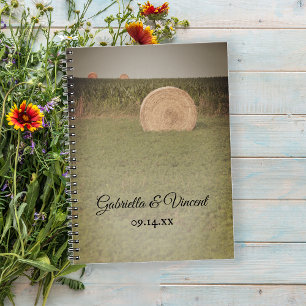 Farm Hay Bales Country Wedding Notebook