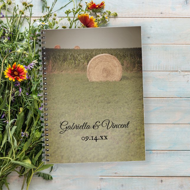 Farm Hay Bales Country Wedding Notebook (Creator Uploaded)