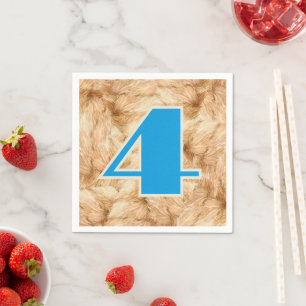 Farm Hay Big Number Birthday Age Napkin