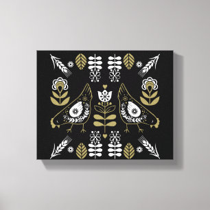 Farm Hen Folk Art Print