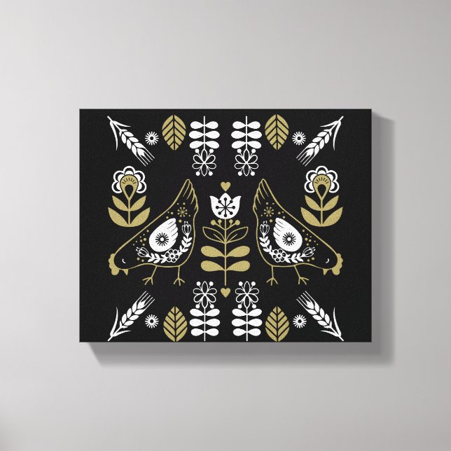 Farm Hen Folk Art Print (Front)