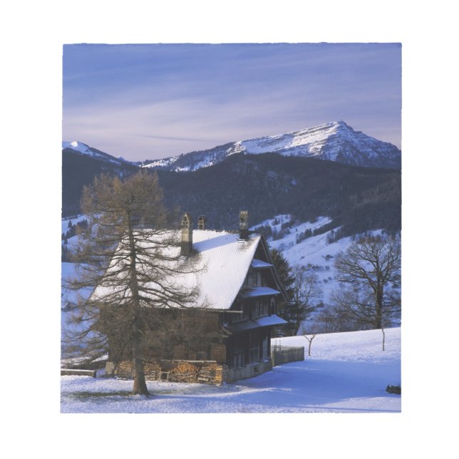 Farm house and Mount Rigi and Pilatus, Notepad (Front)