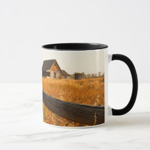 Farm House And Rail Fence In Grand Teton Mug