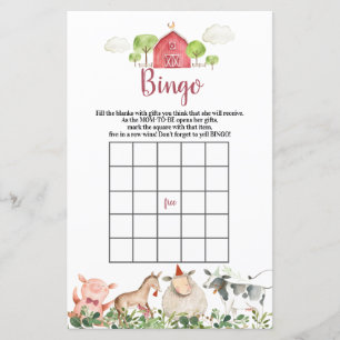Farm House Animals Barnyard Bingo Games
