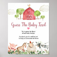 Farm House Animals Barnyard Guess the Baby Food