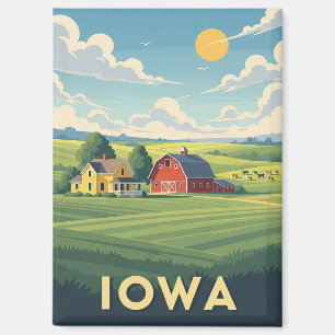 Farm in Iowa Travel Magnet
