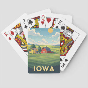 Farm in Iowa Travel Playing Cards