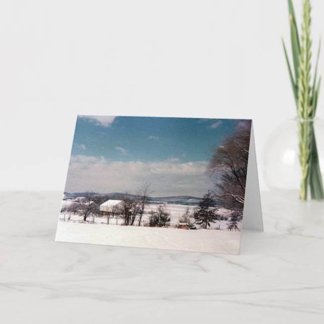 "Farm in Snow" Holiday Card (Front)