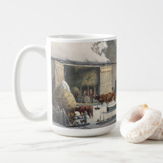 FARM IN WINTER (1861) Vintage Art Christmas Mug