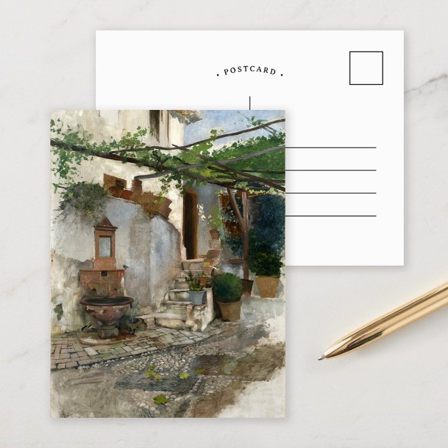 Farm Interior from South of Spain | Hugo Birger Postcard (Creator Uploaded)