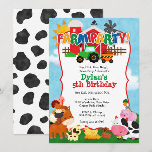 Farm Invitation - Farm Birthday Party Invitation