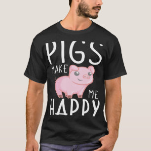 Farm Kids Pigs Make Me Happy T-Shirt
