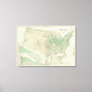 Farm land by counties canvas print