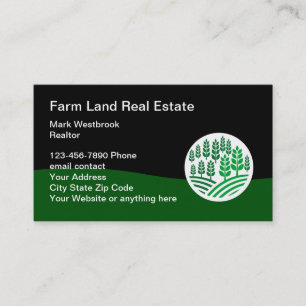 Farm Land Real Estate Business Cards