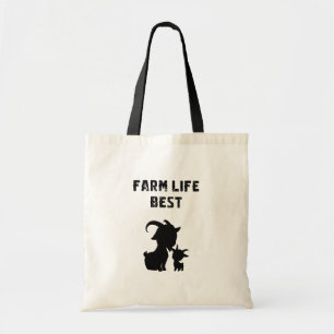 Farm Life Best Country Living Animal Lover Tote Bag