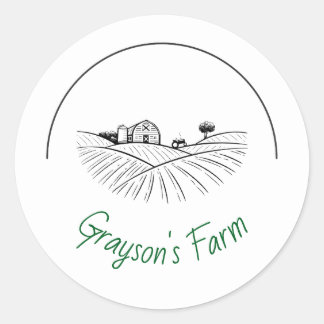 Farm Life  Classic Round Sticker