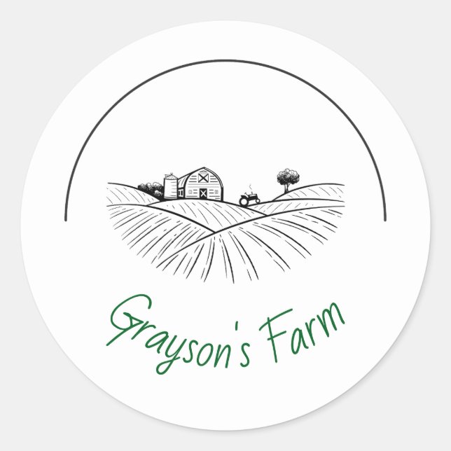 Farm Life  Classic Round Sticker (Front)