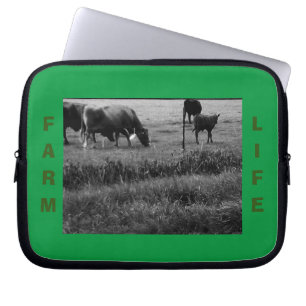 Farm Life, cow family Laptop Sleeve