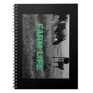 Farm life, cow family notebook